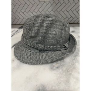 Artel Vintage Men's Greyblack Wool Lightweight Fitted Fedora Hat